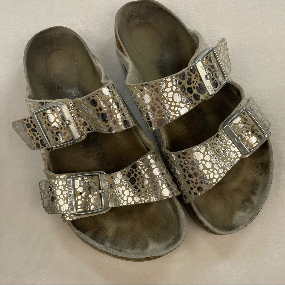 Birkenstock Arizona Metallic Spotted Stones
